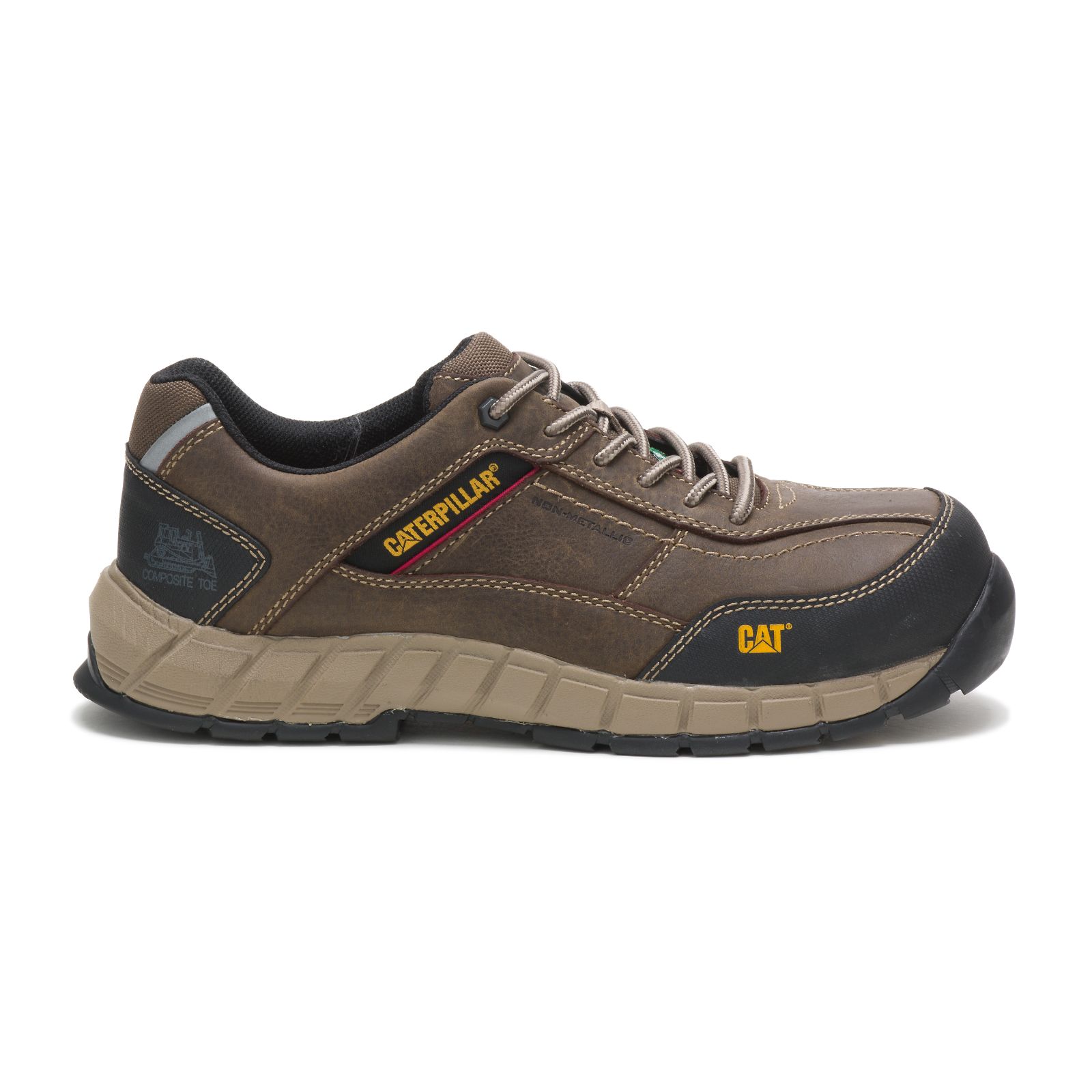 Men's Caterpillar Streamline Leather Csa Composite Toe Work Shoes Dark Grey Ireland NXLR39821